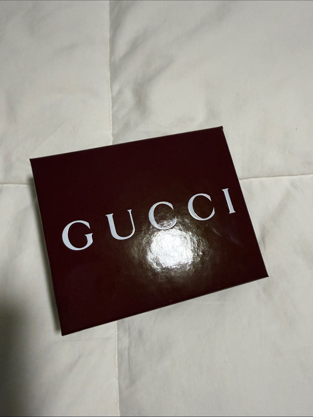 Gucci Burgundy and White Logo Box (for men’s wallet)